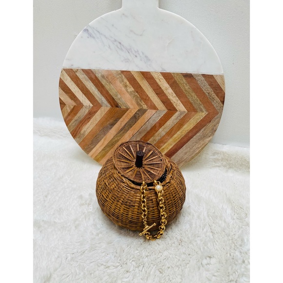 Vintage Other - Vintage - Pumpkin Wicker Basket